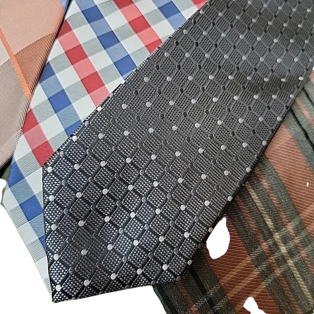 Plaid Neck ties Lot Of 4 Designer Nick Graham Michael Kors Chaps Croft & Barrow
